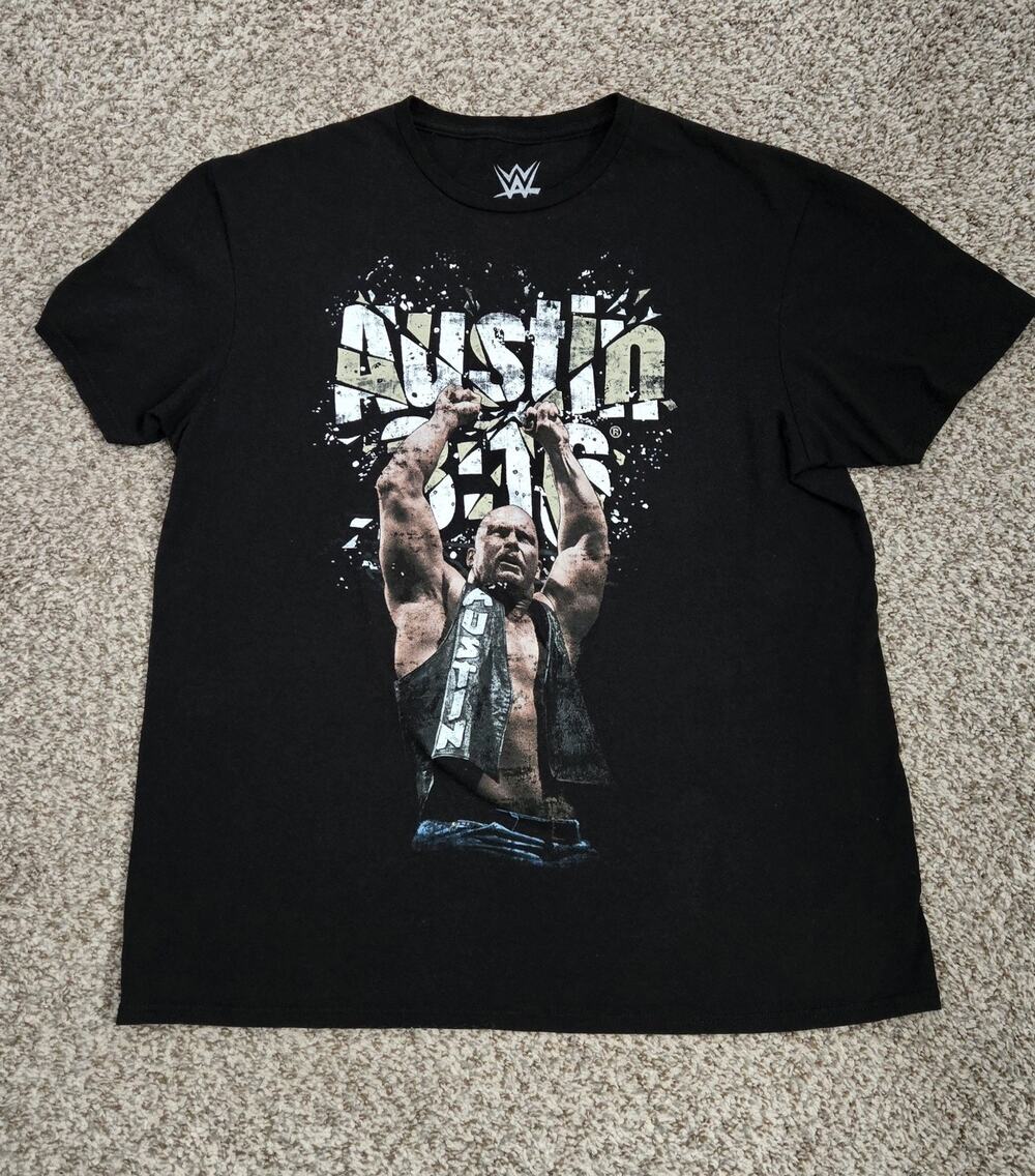 WWE Stone Cold Steve Austin Shirt Mens Large Black 3:16 Graphic Tee